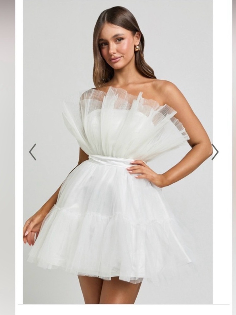 Wedding Second look reception time  ;)  Showpo White Strapless Tulle Mini Dress